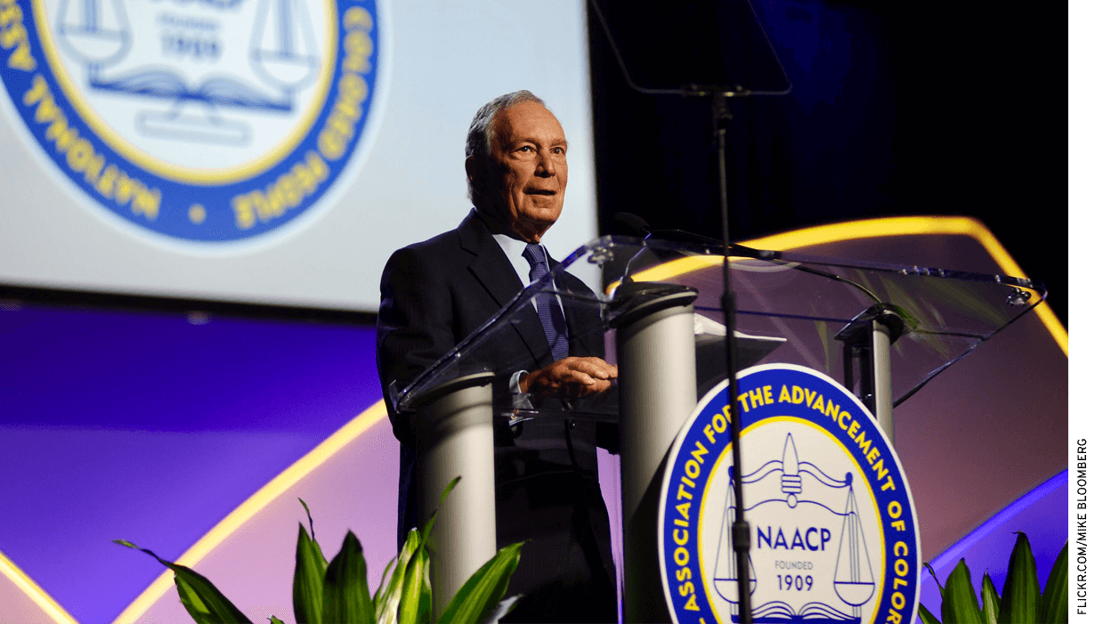 Michael Bloomberg addresses the NAACP