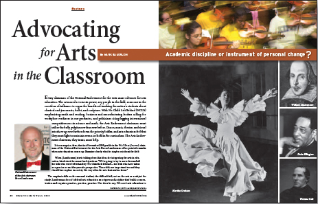 Spread of Advocating for Arts in the Classroom article