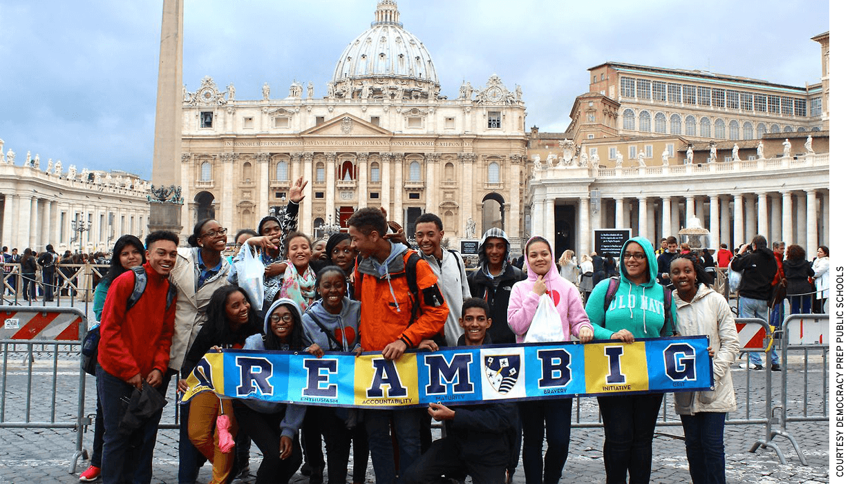 Students in the Democracy Prep Global Citizens program travel to Rome, Italy.