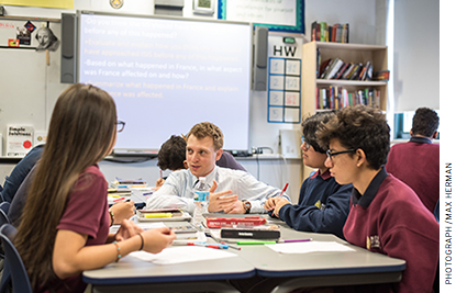 The school day at Noble is structured to ensure that all students receive differentiated instruction in smaller-group settings.