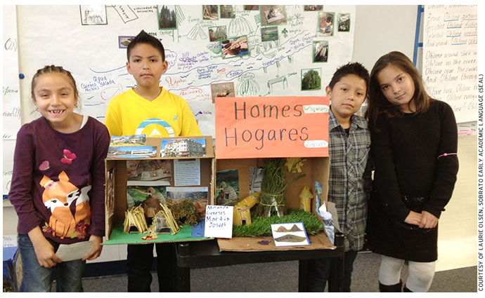 Third graders at Redwood City’s Hoover Elementary School present a collaborative group project