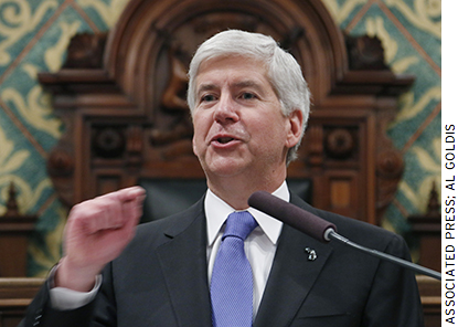 In 2014 under Governor Rick Snyder, Michigan passed a law that sought to limit union negotiating power.