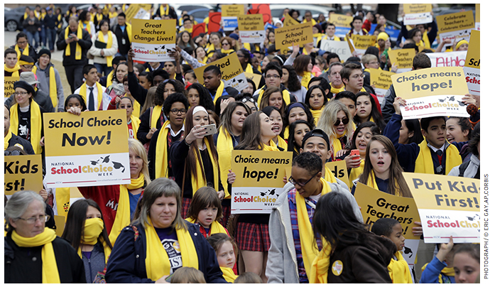 School choice rally in Austin, Texas, during the 2015 National School Choice Week