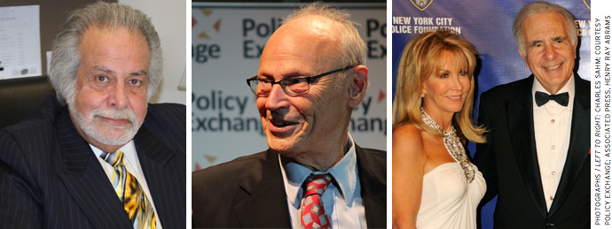 Icahn Superintendent Jeff Litt (left) employs the curricular material developed by E. D. Hirsch (center) at the network of charter schools founded by Carl and Gail Icahn (right).