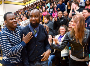 Nathan Gibbs-Bowling, the Teacher of the Year for Washington State, is pictured here at an award ceremony for the Milken Educator Award, which he won in 2013. (Photo Credit: Milken Family Foundation)