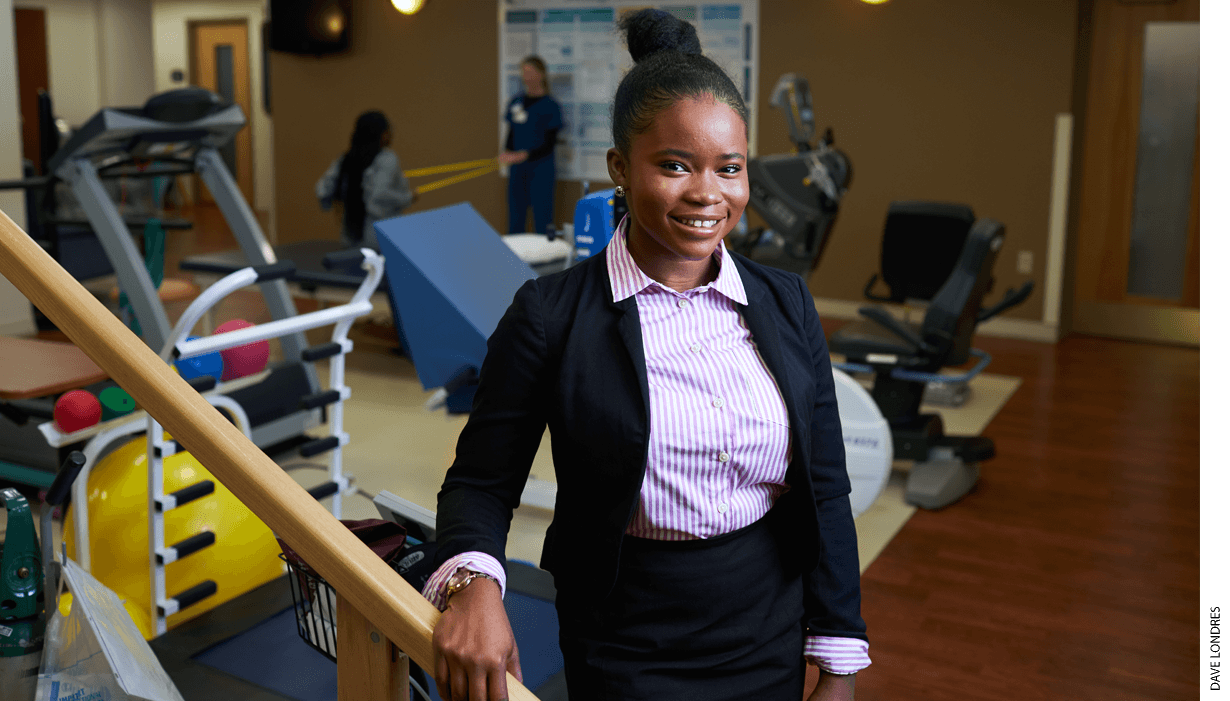 Nina Zarwie in the Oncology Outpatient Rehabilitation Gym at Cancer Treatment Centers of America, Philadelphia.