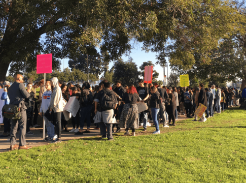 The Freedom Coalition for Charter Schools held a rally at the Westchester Recreation Center in Los Angeles.