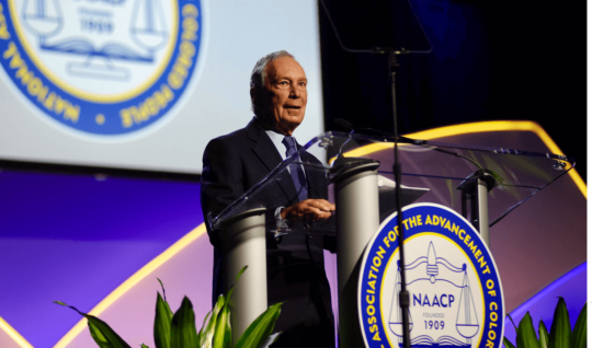 Michael Bloomberg addresses the NAACP