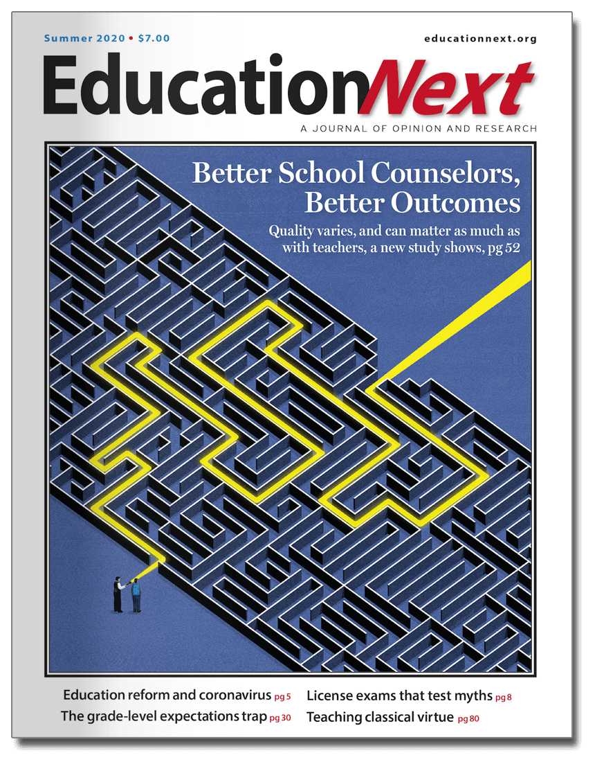 Cover of the Summer 2020 issue of Education Next