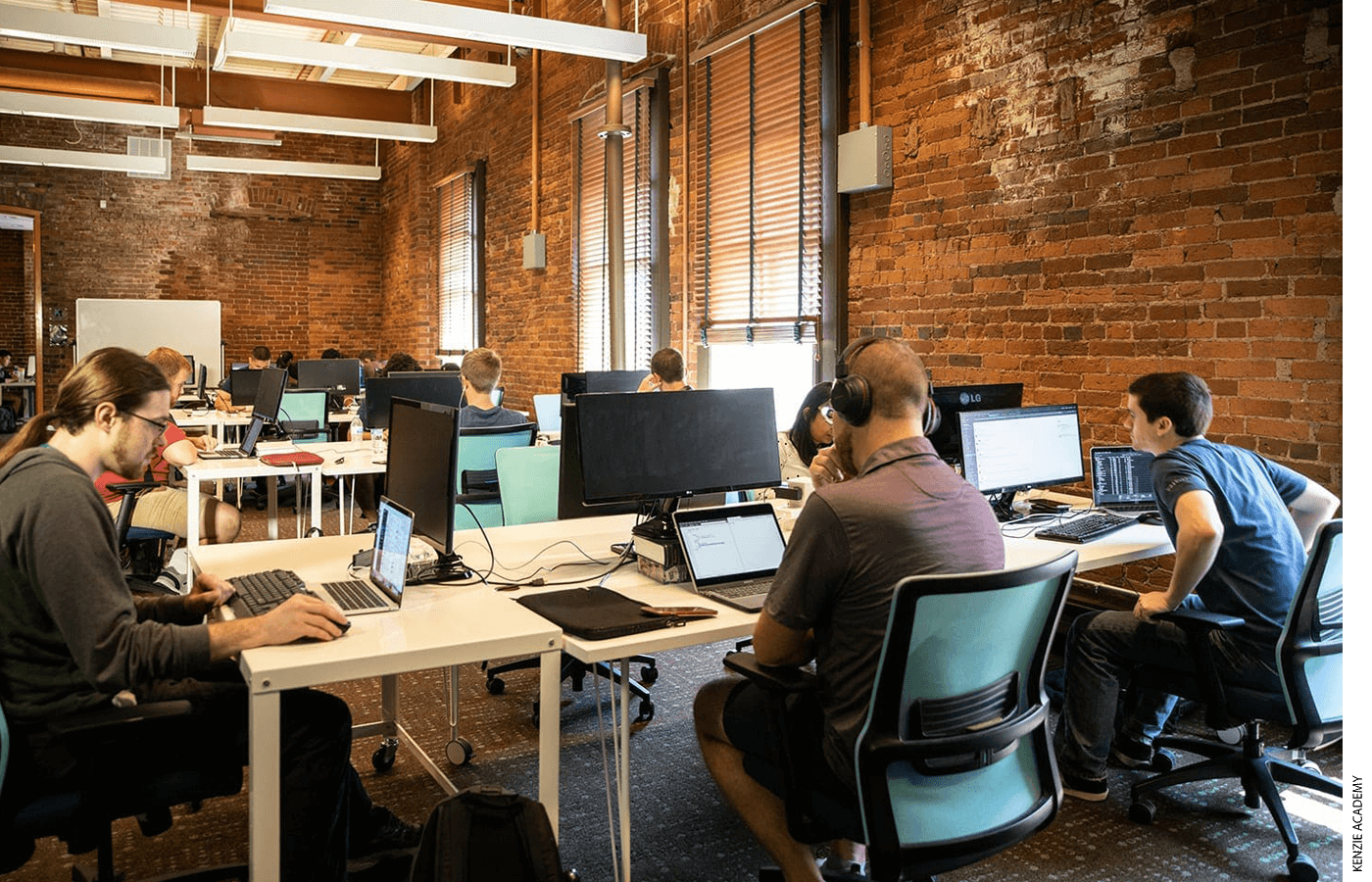 In Indianapolis, Kenzie Academy began in 2017 as a two-year venture-funded technology and apprenticeship program focused on software engineering skills.