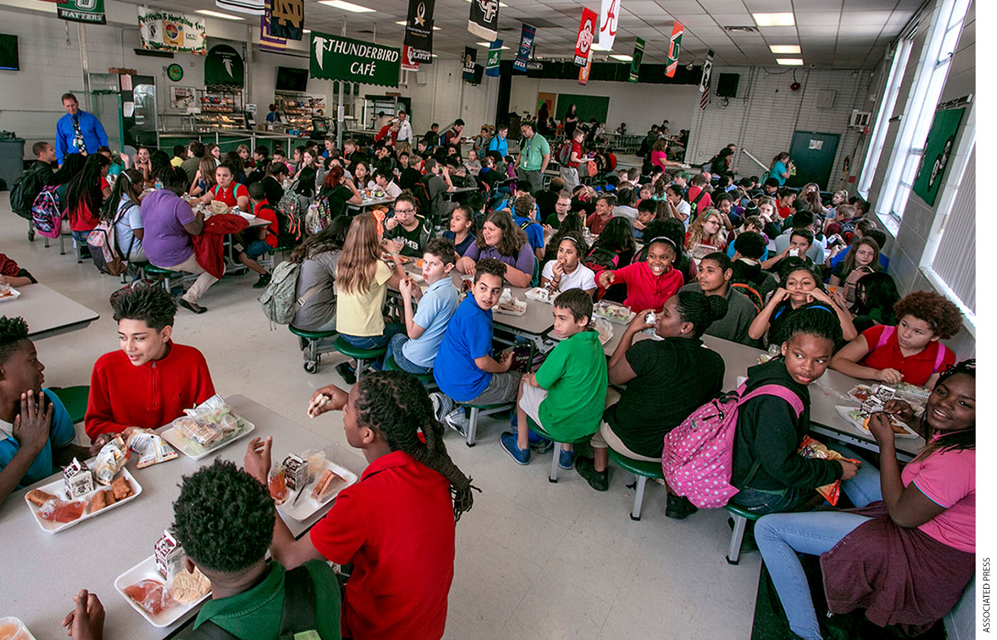 There’s no imperative to maintain a remote lunch and recess schedule similar to an in-person one built around school building logistics such as limited cafeteria seating.