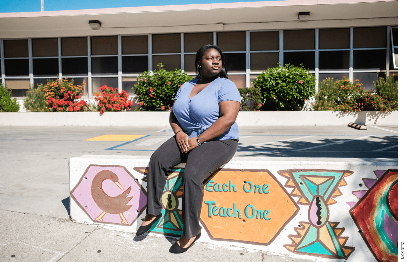 Shavonne Hines-Foster near her home in San Francisco on Monday, October 12, 2020.