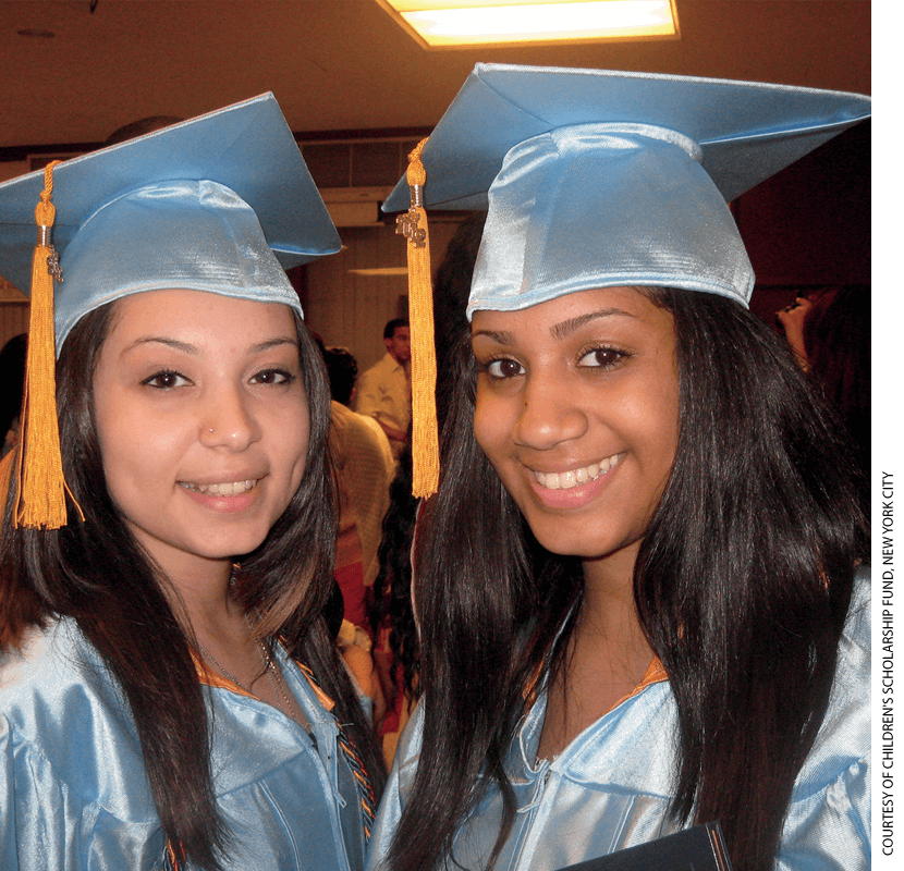 Chelsea Gil and Geanylyn Romero both graduated from high school in 2012 and went on to attend the Borough of Manhattan Community College.
