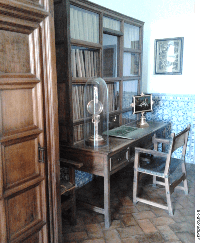 Philip II's study in El Escorial.