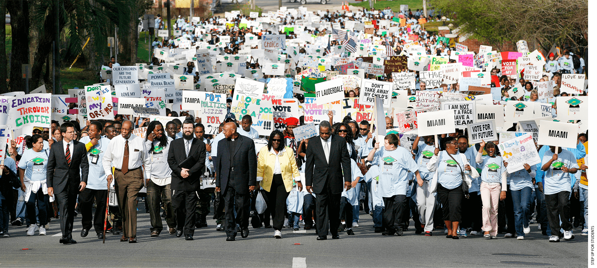 Supporters of tax-credit scholarships rallied in Tallahassee in 2010.