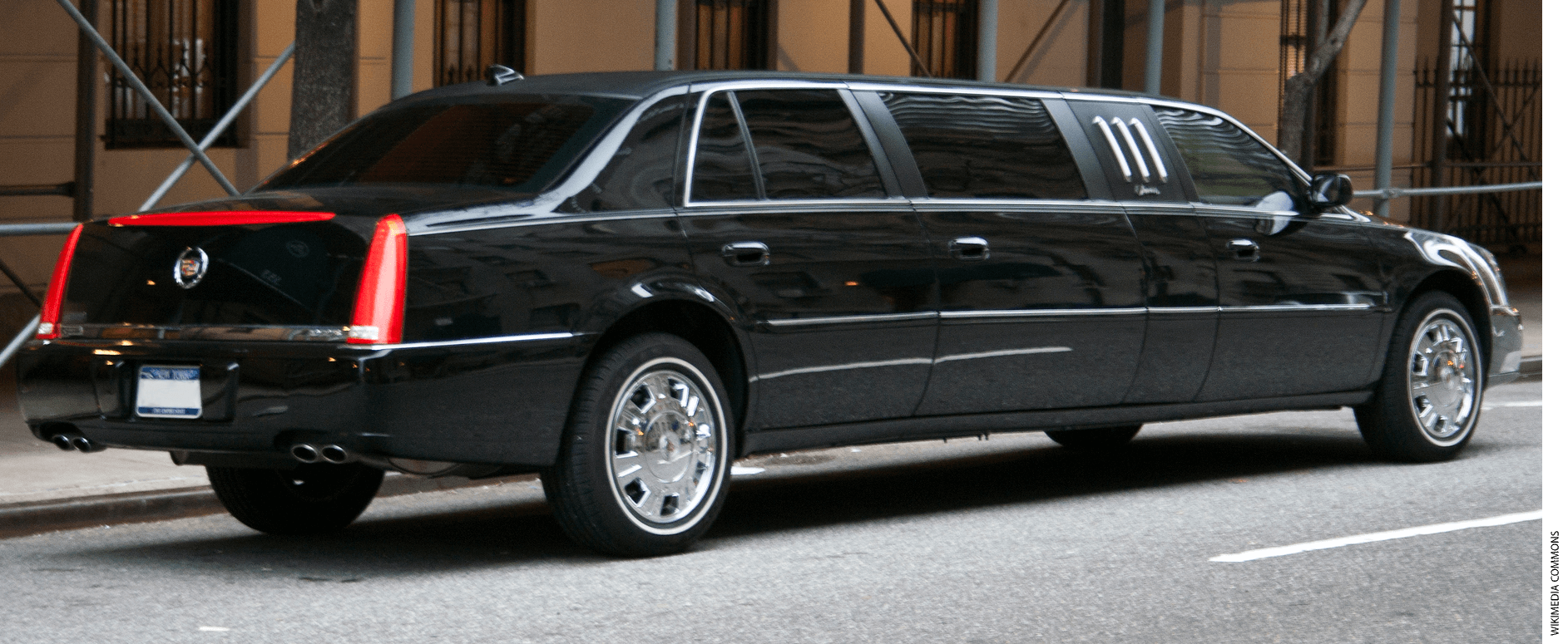 Photo of a black stretch limousine
