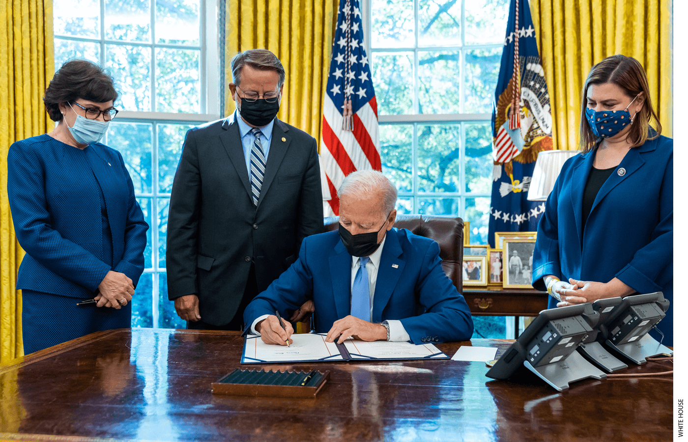 President Biden signed the K–12 Cybersecurity Act of 2021, which authorizes the study of cyberattacks and will lead to guidelines, recommendations, and toolkits for districts.