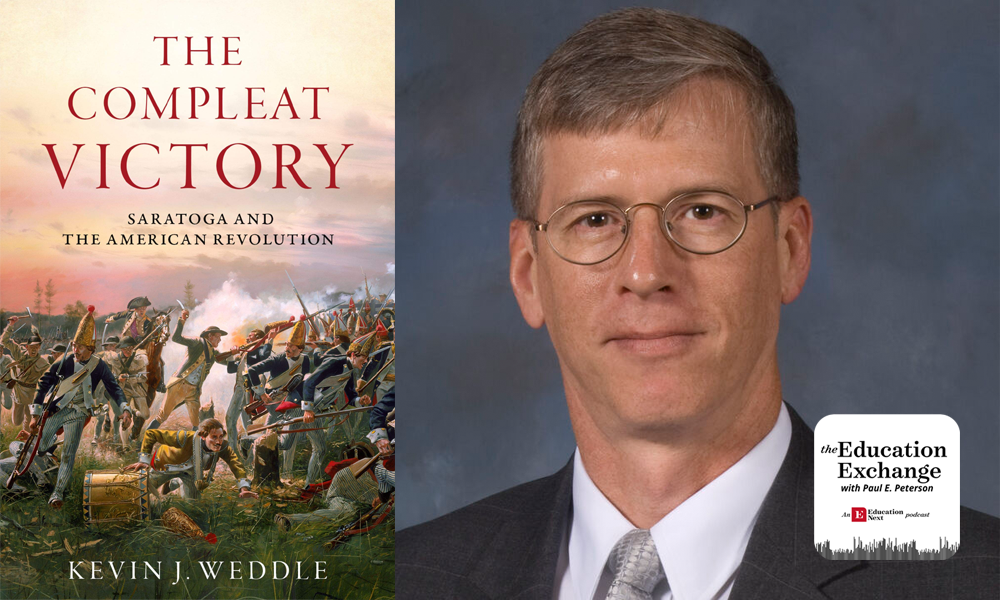 Book cover of "The Compleat Victory" and photo of Kevin J. Weddle