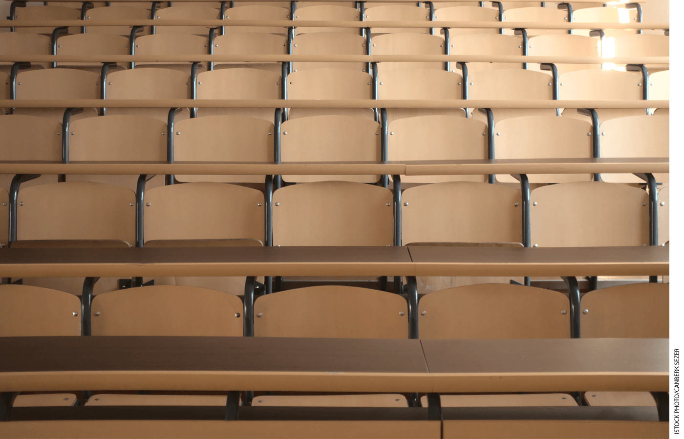Empty seats in an auditorium