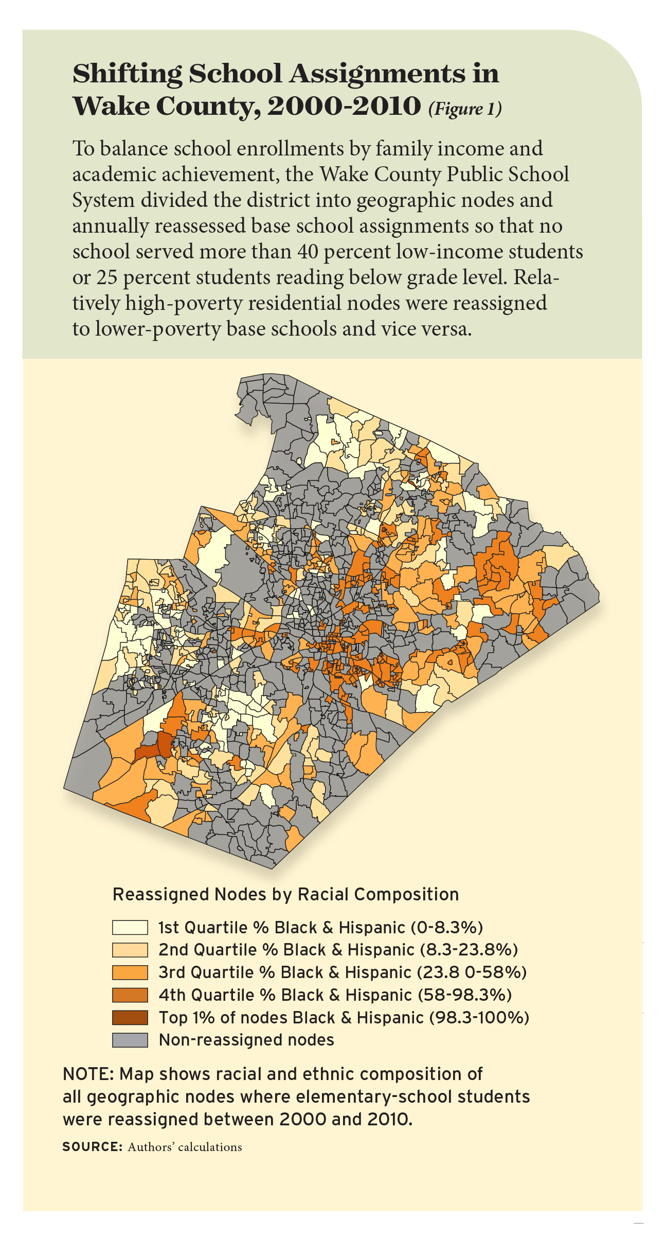 Shifting School Assignments in Wake County, 2000-2010 (Figure 1)