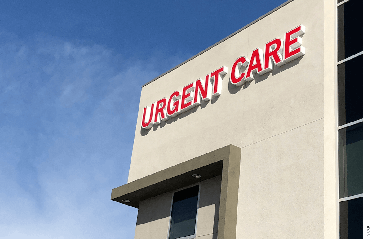 Exterior of an urgent care facility