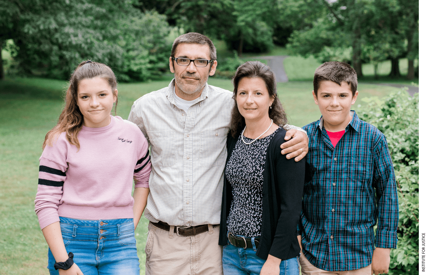 Troy and Angela Nelson, with children Alicia and Royce, were plaintiffs in Carson v. Makin who wanted religious education included in "town tuitioning."