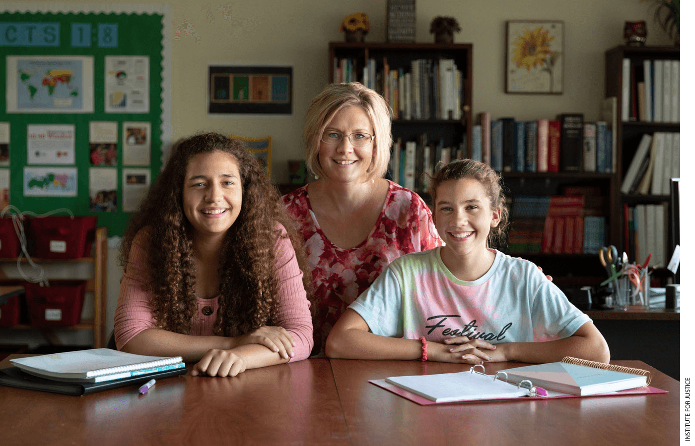 Kendra Espinoza, with daughters Sarah and Naomi, won a Supreme Court ruling in 2020 for a Montana state scholarship program to include religious schools.