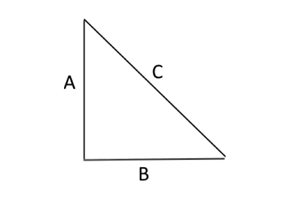 Illustration of a right isosceles triangle