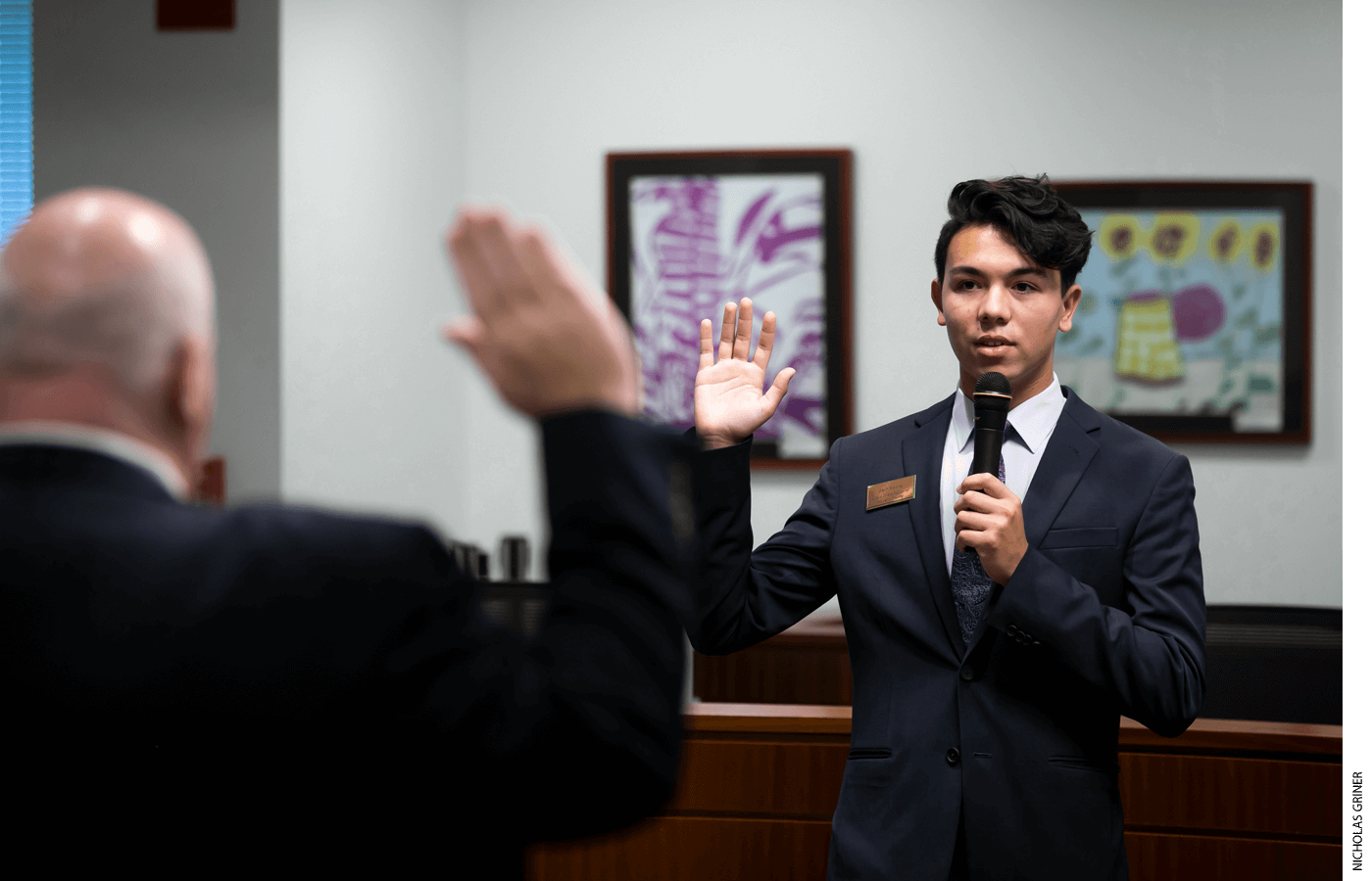 Zach Koung was sworn in as the student member of the Howard County (Maryland) Board of Education in July 2020. His status as a voting member met resistance.