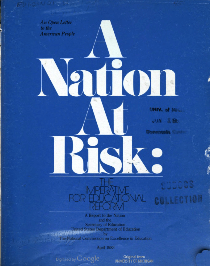Cover of "A Nation At Risk"