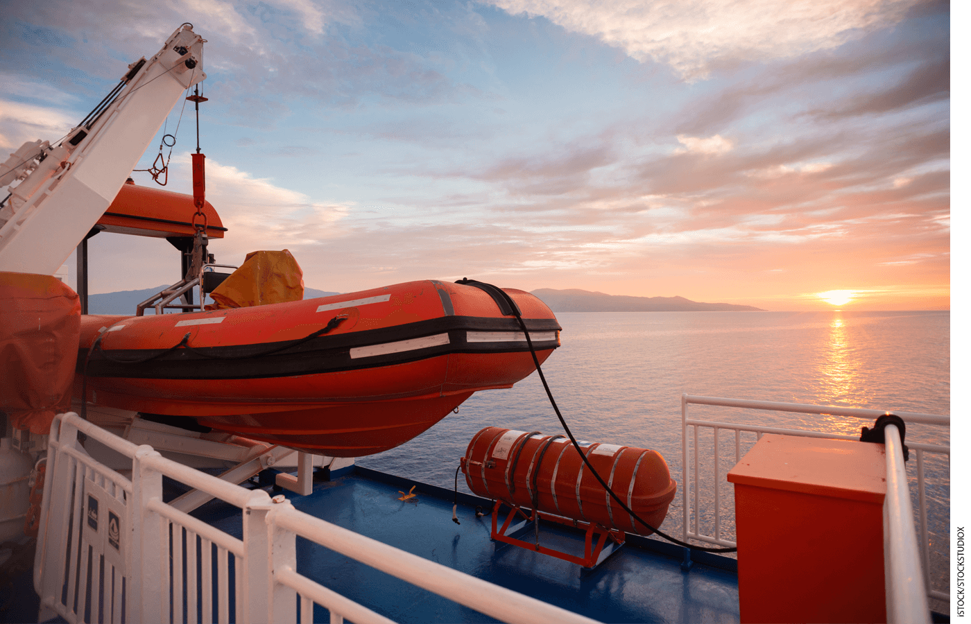 Stock image of a lifeboat