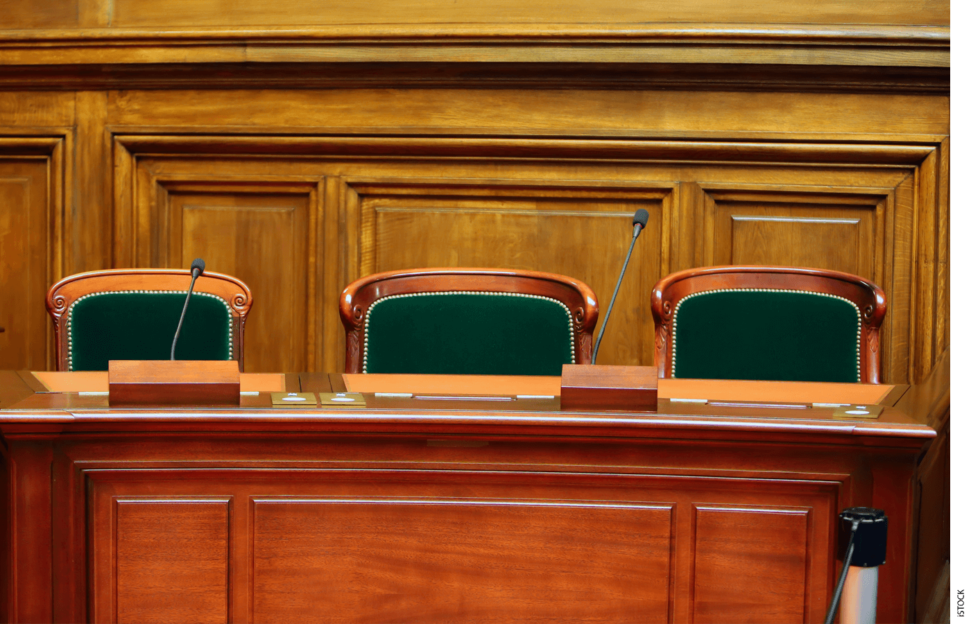 Photo illustrating empty seats in a government building