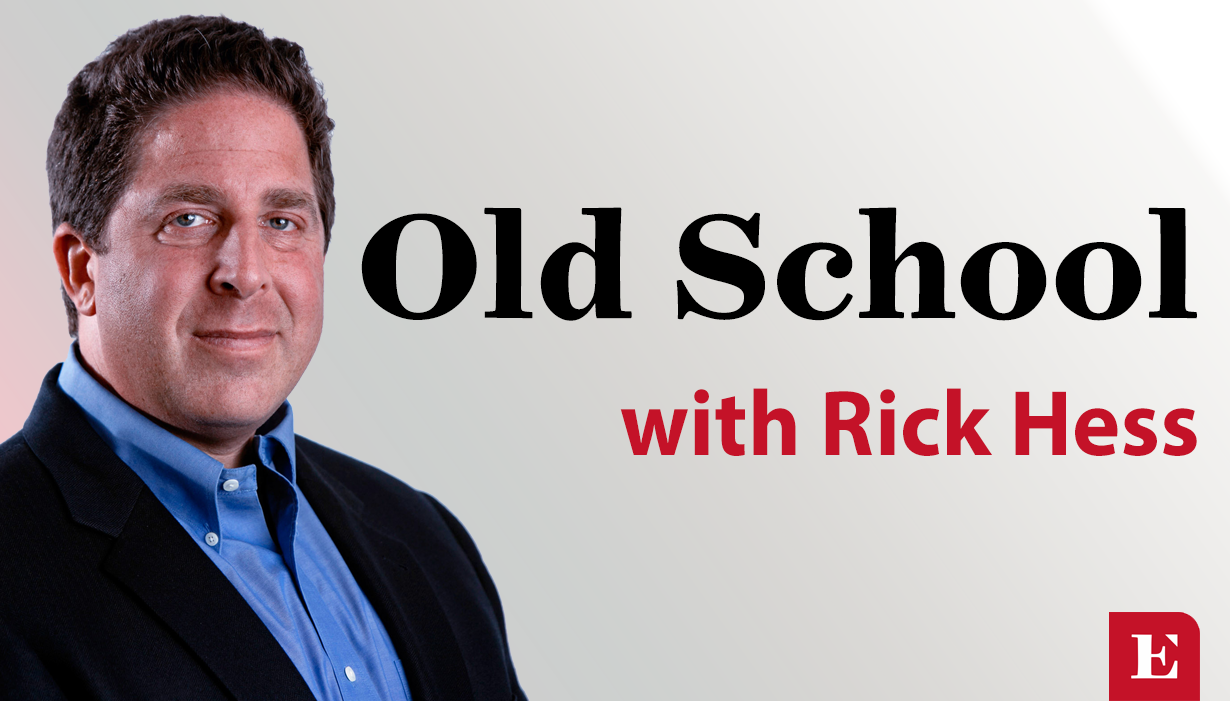 Photo of Rick Hess with text "Old School with Rick Hess"