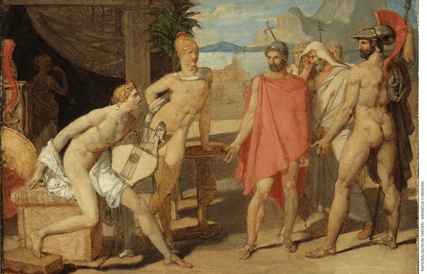 Painting of Achilles and Odysseus by Jean-August-Dominique Ingres