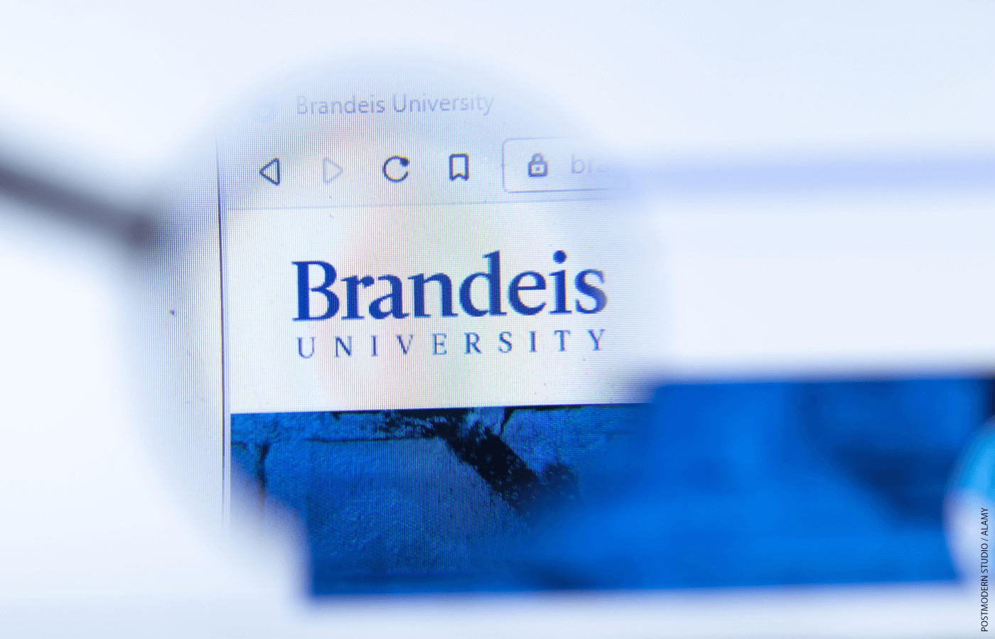 Screenshot of the Brandeis University homepage