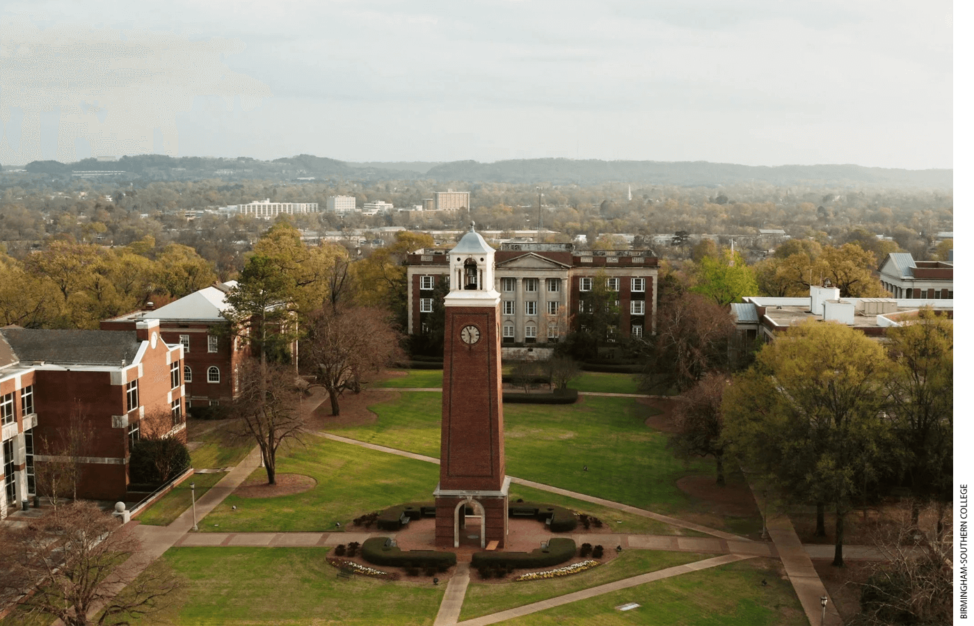 Overhead view of Birmingham-Southern College.