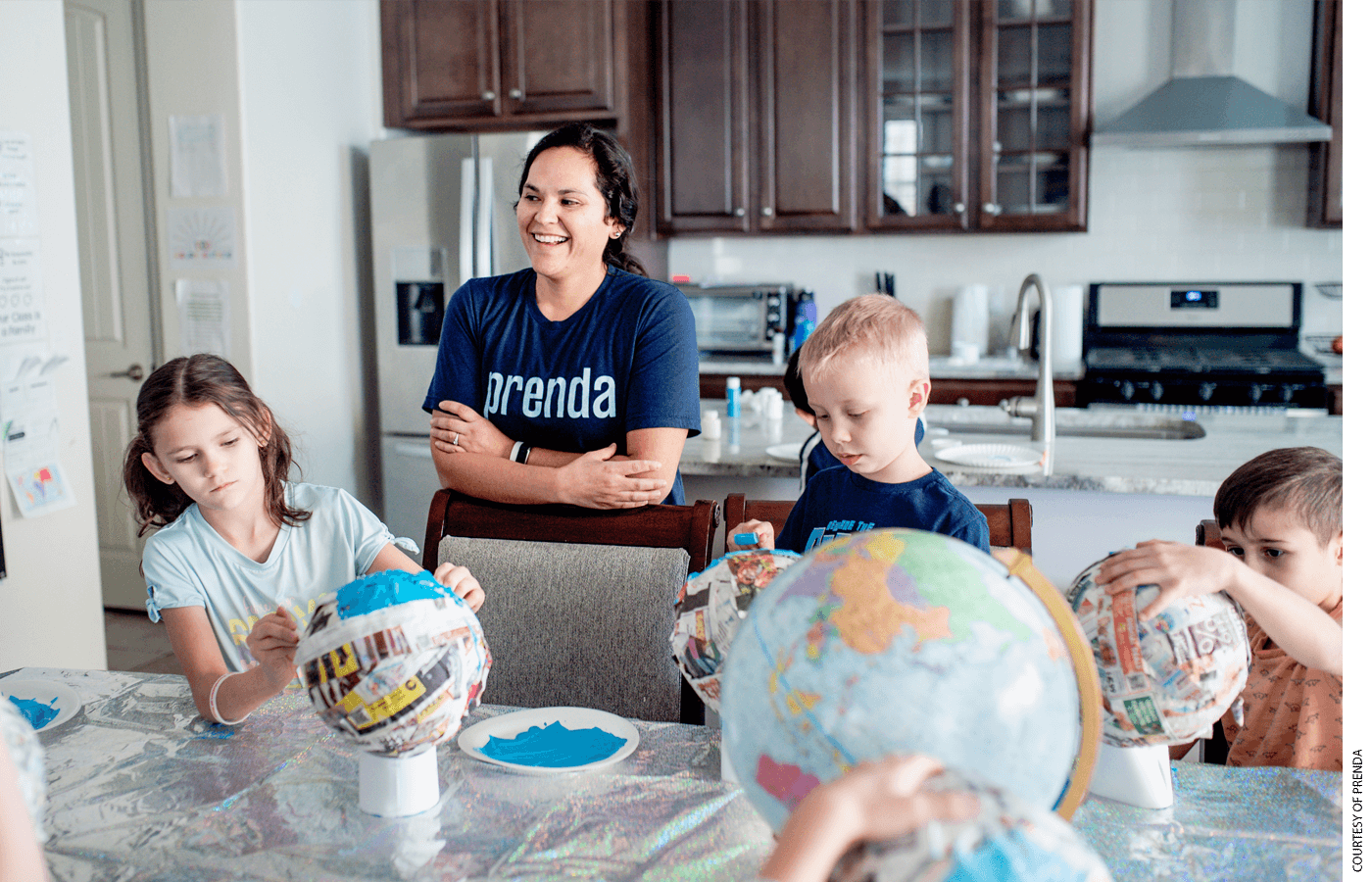 An instructor oversees students in a microschool setting.