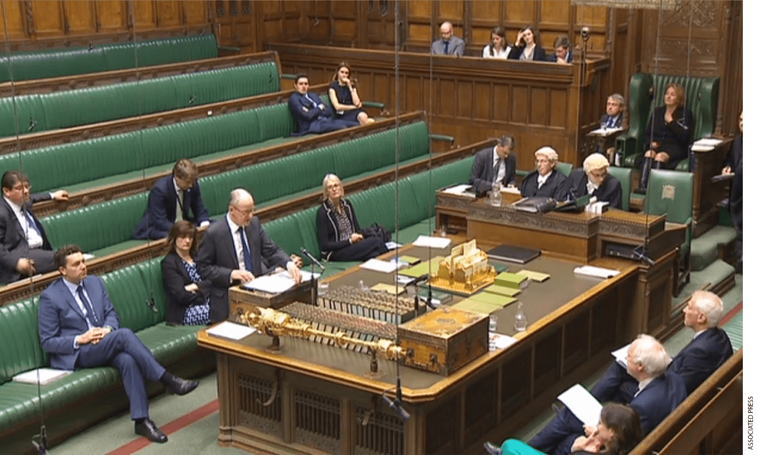 Nick Gibb (standing) argues with Labour MP Helen Goodman about testing in the House of Commons in 2016.